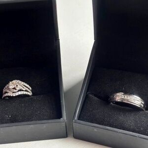 His and her Bridal White Gold set! Never used.